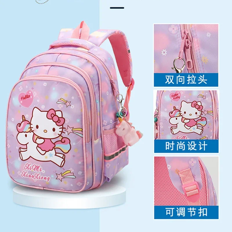 Hello Kitty dla dzieci tornister dla dziecka dziewczyny Kawaii plecak wodoodporna moda przedszkole szkoła torba plecak prezenty dla dzieci