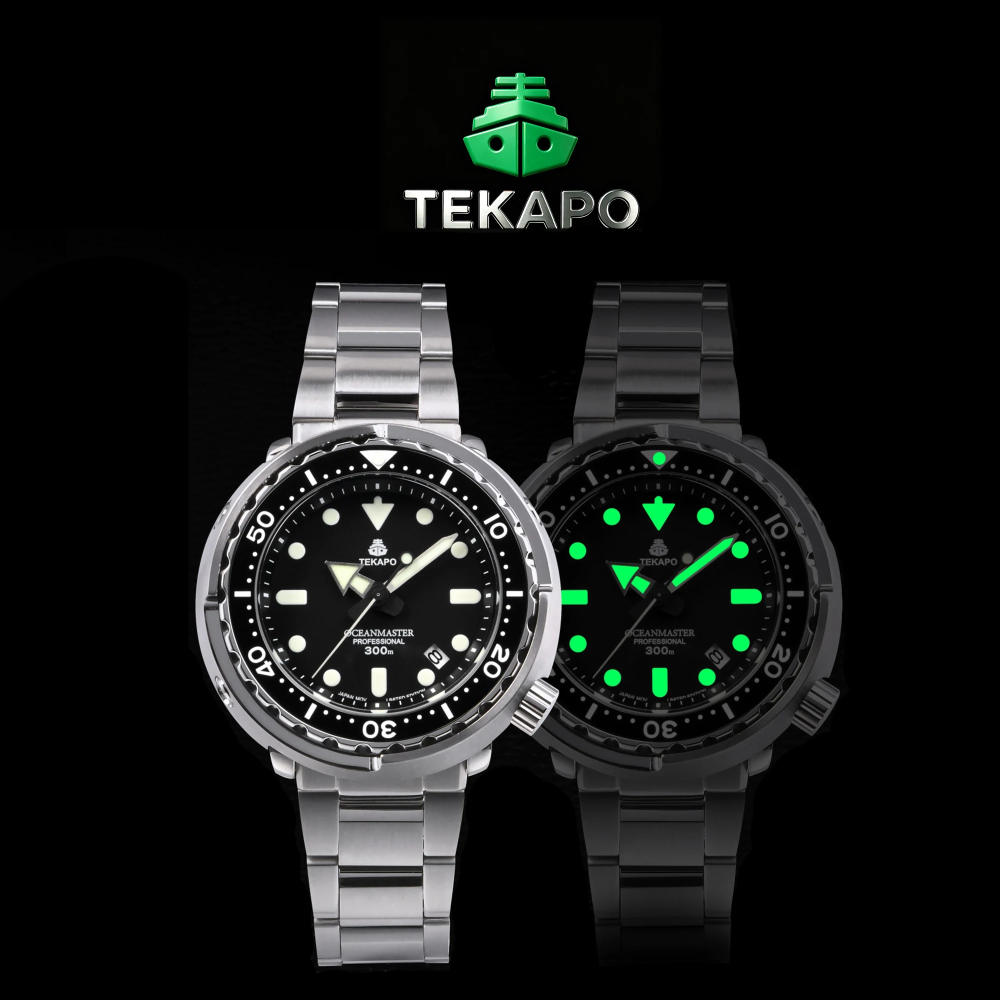 TEKAPO Tuna Series Diving Watch T4 Paired with Japanese NH35A Movement 200m Waterproof Personalized Watch