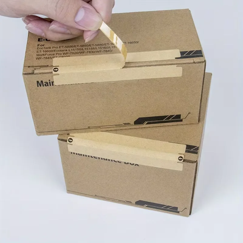 100 self-adhesive packaging sealing stickers, rectangular matte finish, disposable paper sealing labels for safe packaging and m