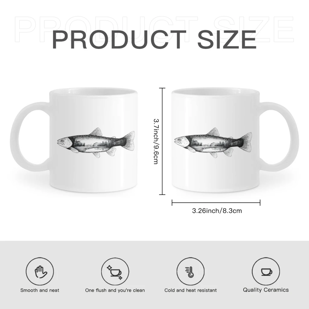 Starry TroutCoffee Mug Tea Cup 11oz Coffee Cup Funny Birthday Ceramic Mug Personalized Cup