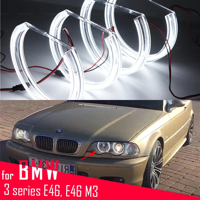 

Daytime Light LED Crystal Angel Eye 6000K White Day Light for BMW 3 Series E46 316i 318i 320d 320i 323i 328i 330i 325xi 330d