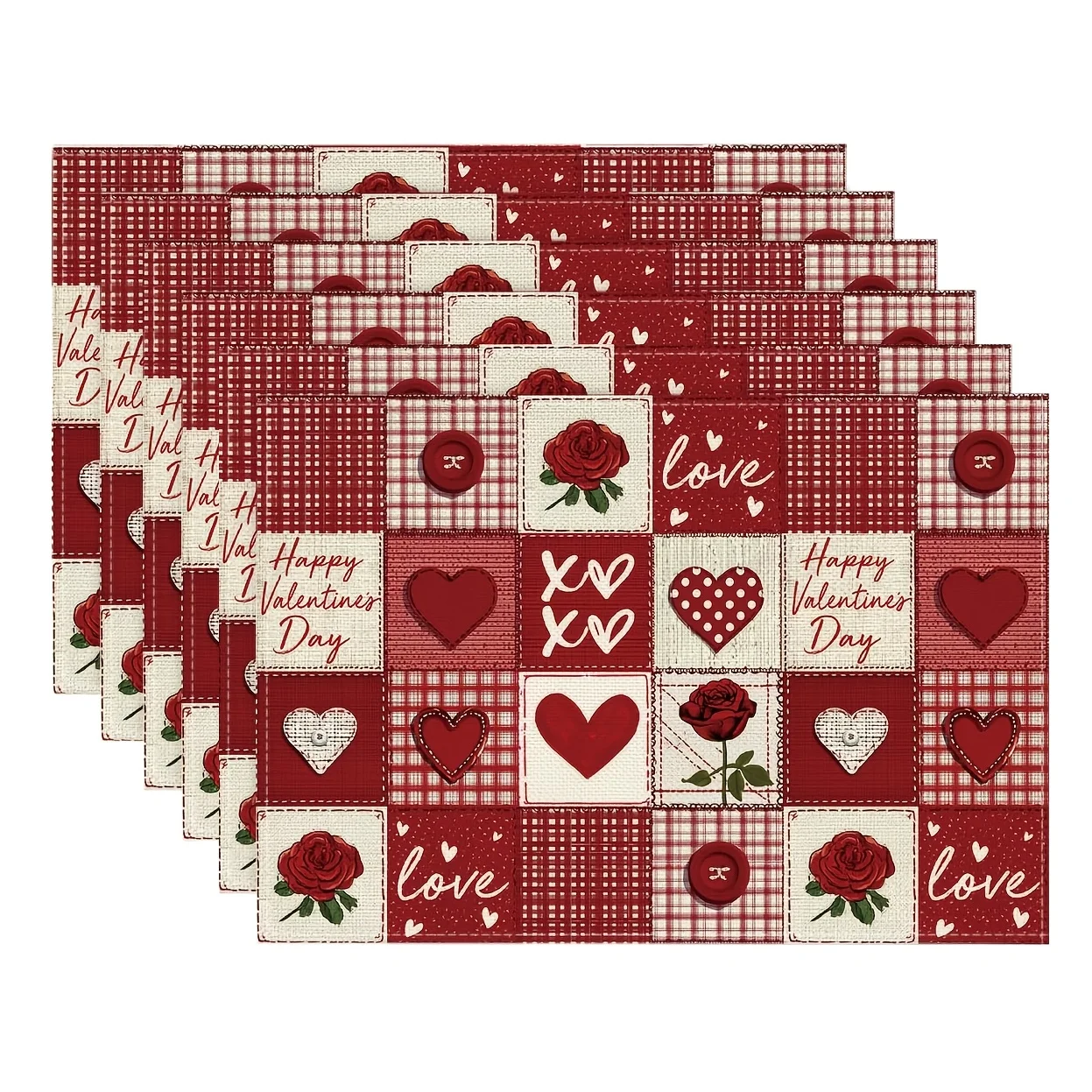 4/6/8pc Cow Print Black White Placemats Linen For Farmhouse Style Kitchen Fun Pattern Table Mat