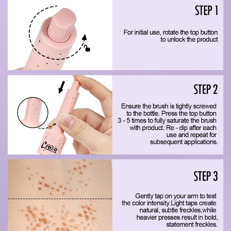 3 Colors Face Fake Freckles Pen Natural Lifelike Concealer Dot Spot Pen Light Medium Deep Freckles Pencils Makeup Tool Cosmetics