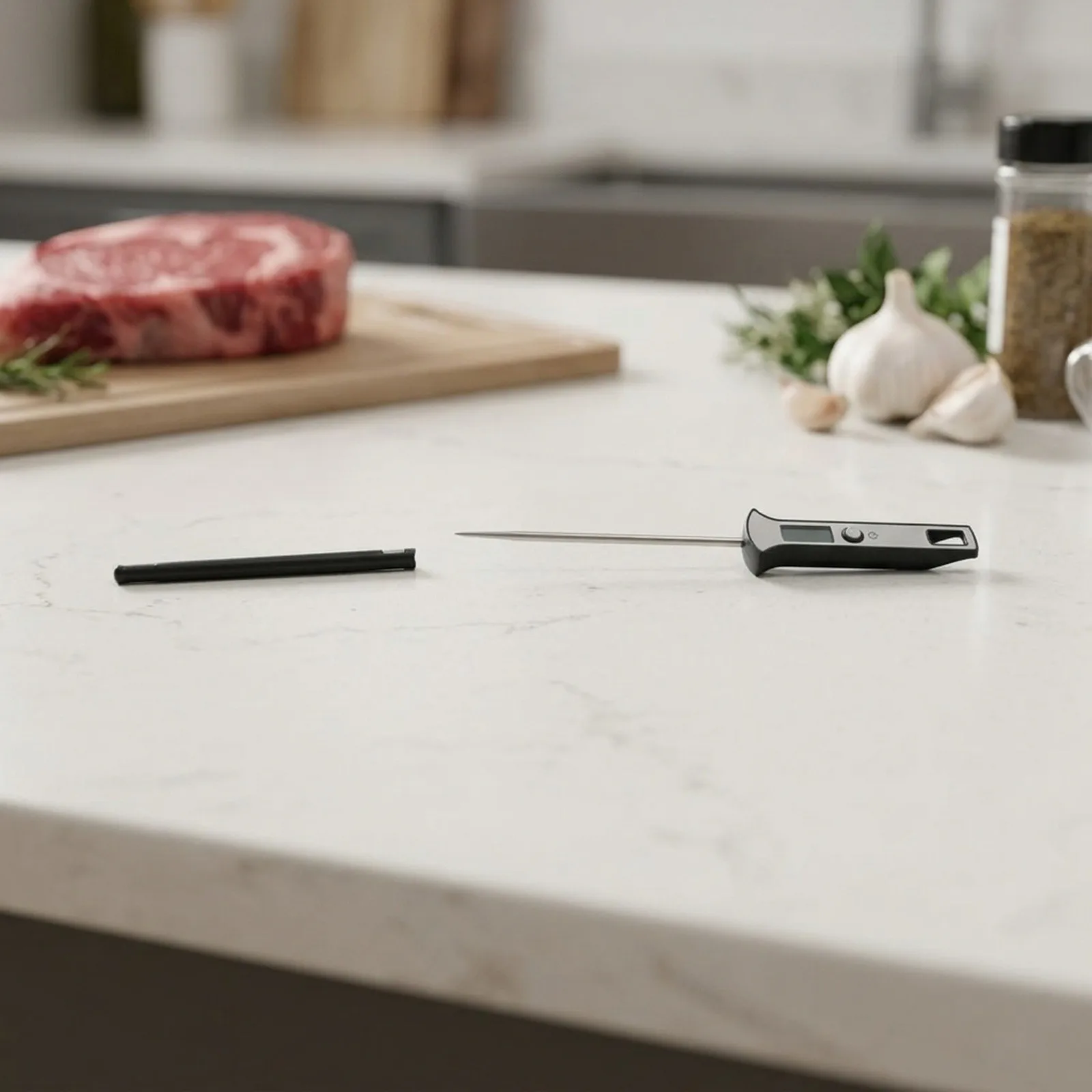 Digital Probe Thermometer High LCD Display -50 To For 300C Stainless Steel Sensor For Food Meat Water Oil Cooking Baking Kitchen