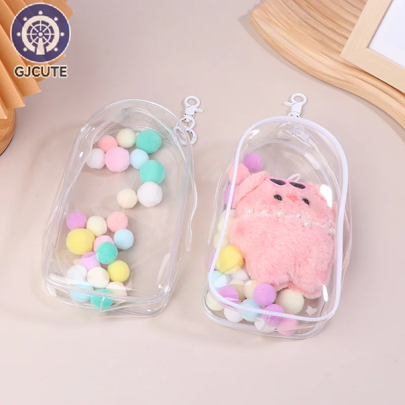 Transparent Plush Dolls Storage Pouch Keychain Bag Mystery Box Organizer Boxes Anime Doll Bags Thicken Keychain Wallet