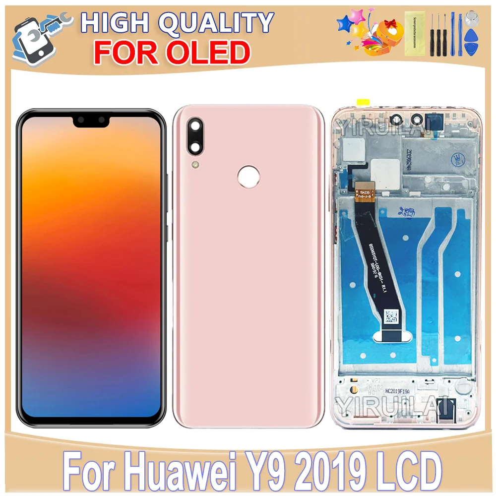

6,5-дюймовый OLED-дисплей для Huawei Y9 2019 JKM-LX1 JKM-LX2, дигитайзер сенсорного экрана для Huawei Enjoy 9 Plus, ЖК-экран