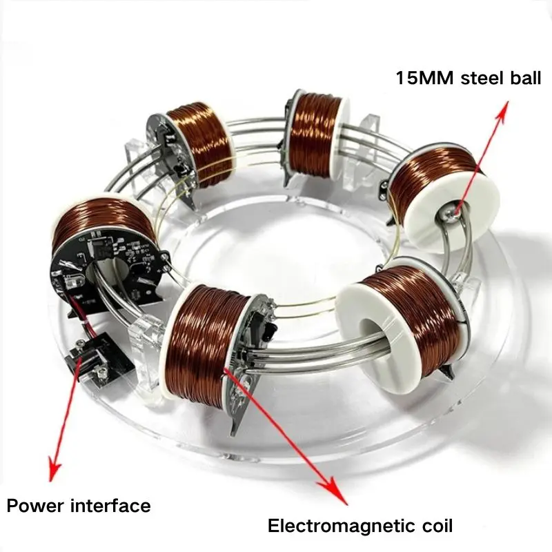 Electromagnetic coil accelerator 6 coil high-end high-tech creative desktop decoration friend boyfriend birthday gift