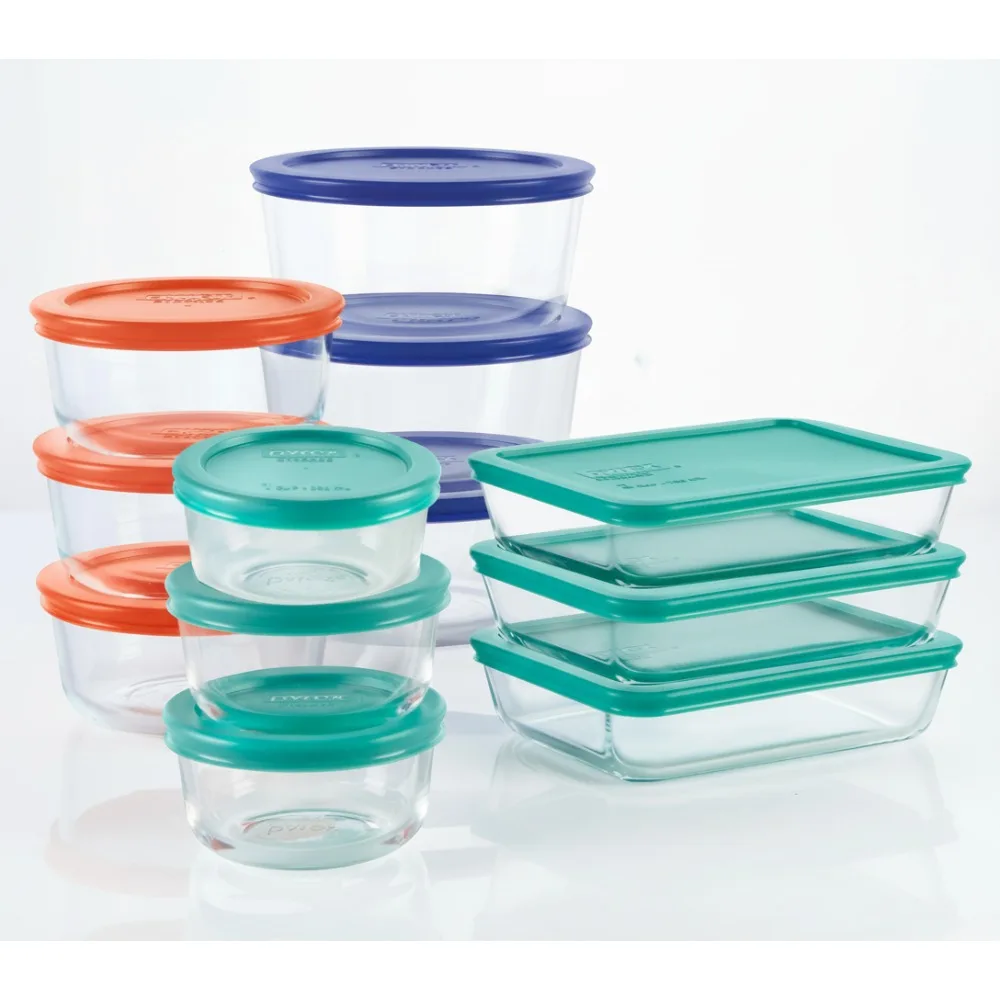 

Набор из 12 стеклянных контейнеров для хранения продуктов (12,3 чашки), крышки без BPA, посудомоечная машина, безопасная для приготовления еды в микроволновой печи