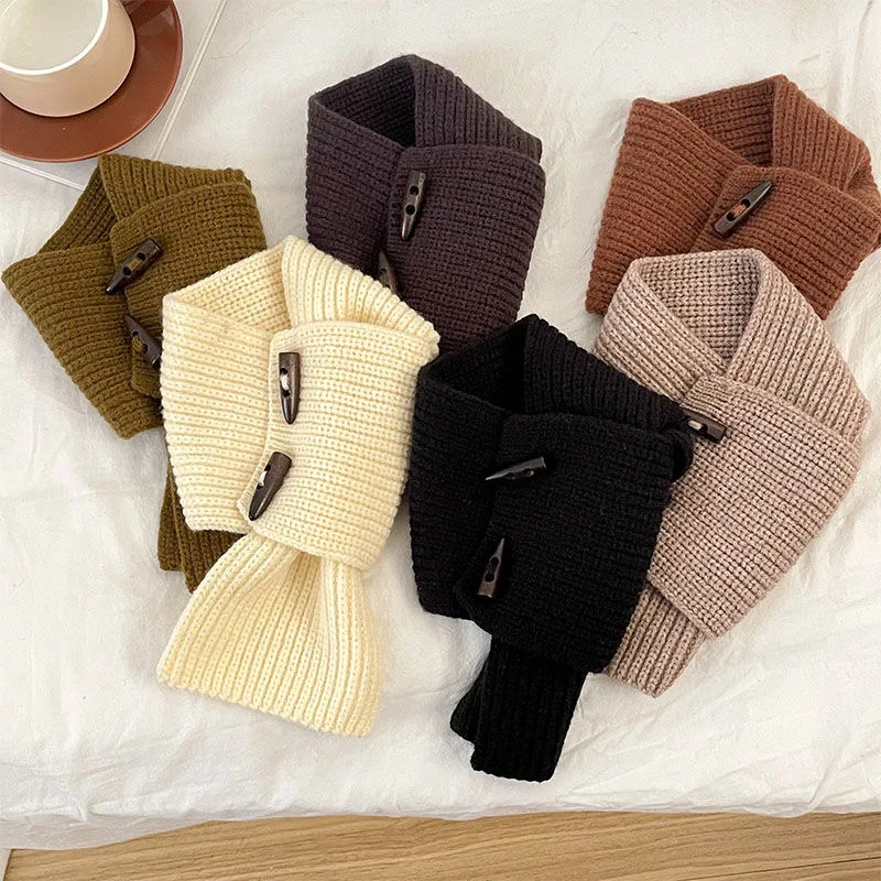 Children's scarf boys autumn and winter baby Korean version warm thickened knitted baby bib winter girl's neck cover