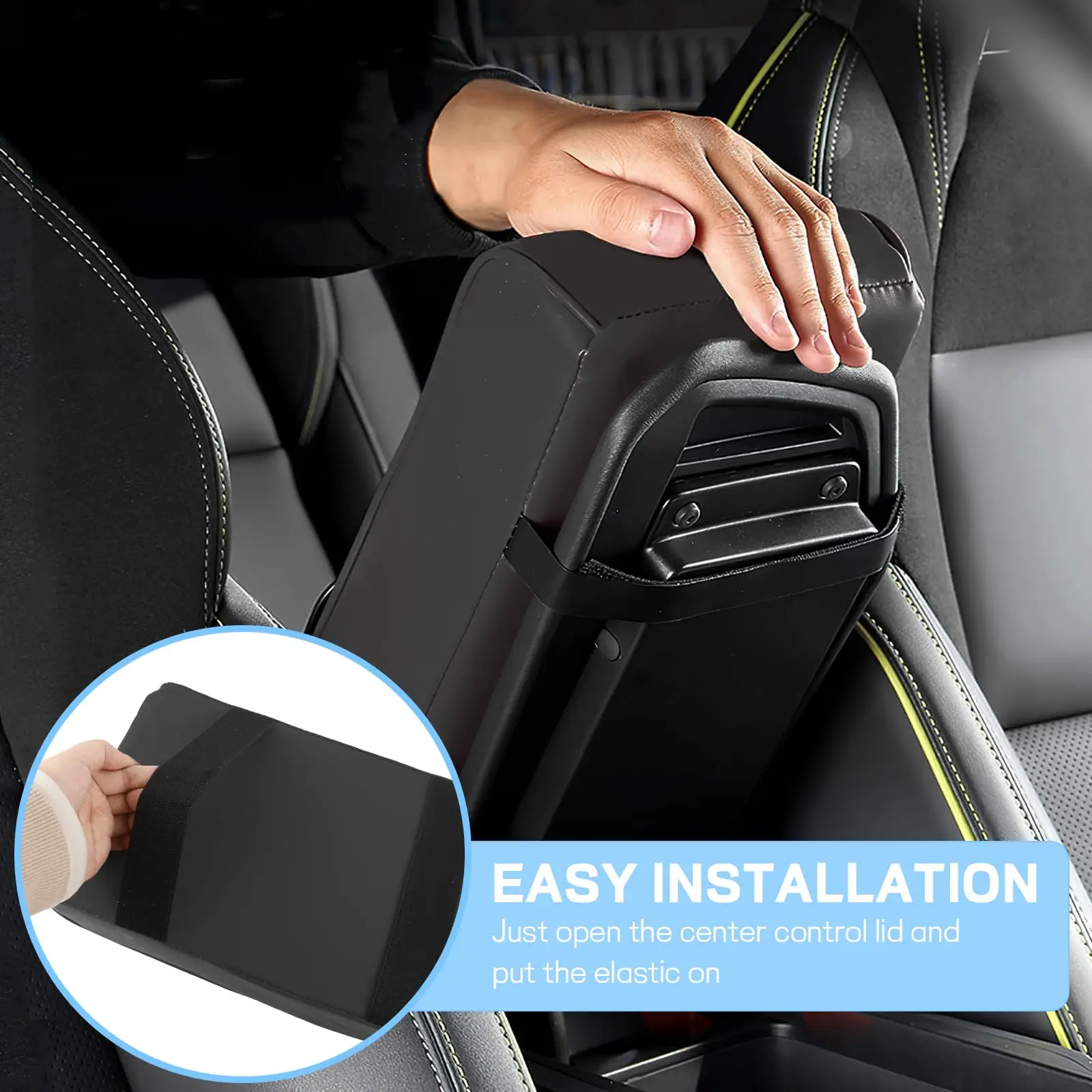 Universal Car Armrest Cushion with Cup Holder, Heightened Multi-Functional Console Organizer view 6