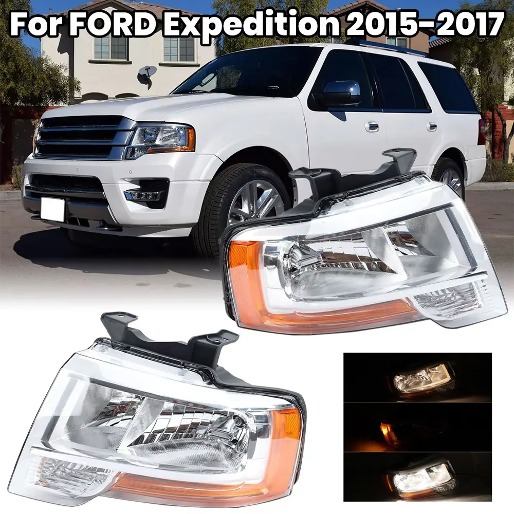 

1pcs Left/Right Headlight Assembly Fit for Ford Expedition 2015-2017 halogen headlamp FO2502334 car accessories