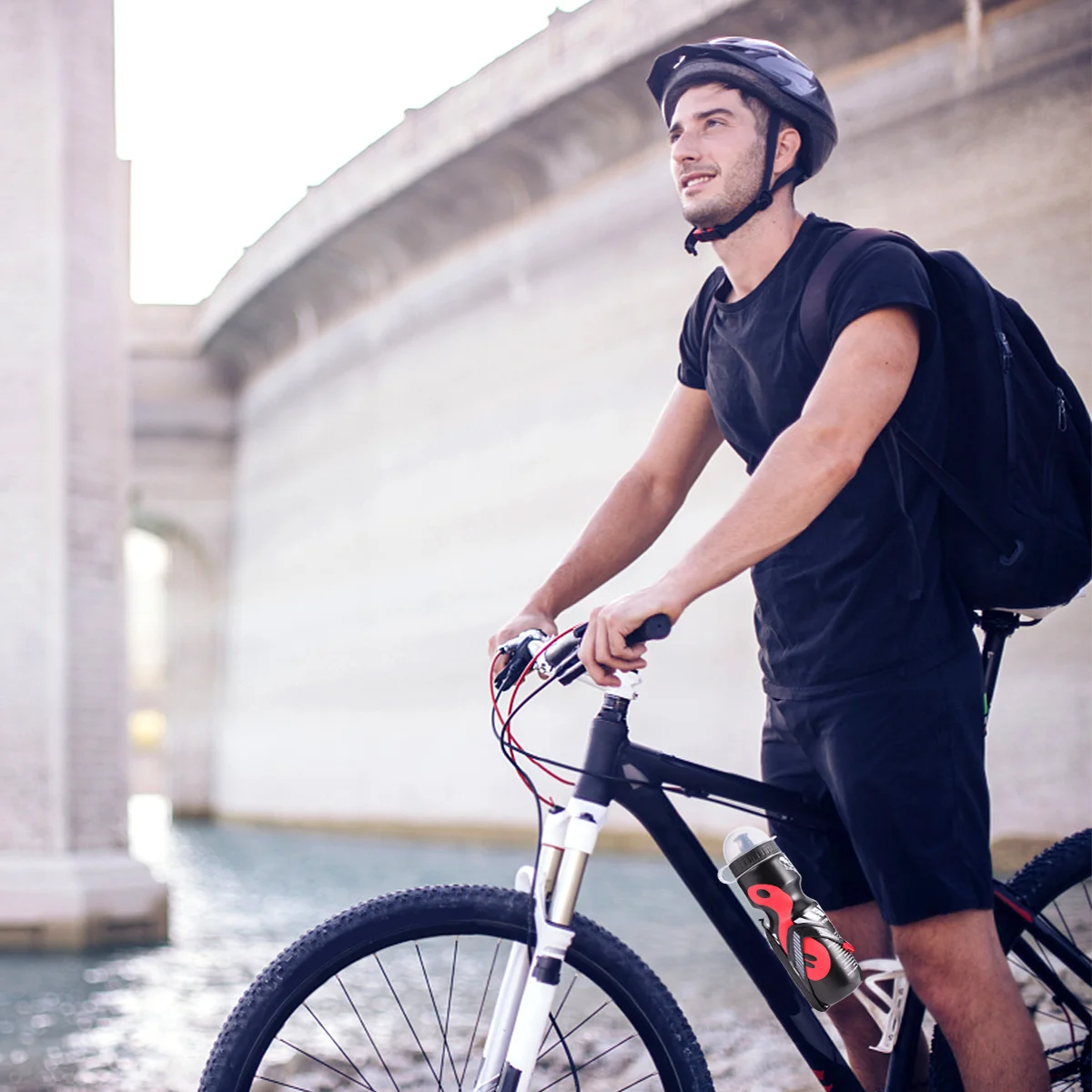 

1 set Bike Water Bottle Rack Set Lightweight Plastic Bottle Holder For Mountain Bike Cycling Riding Outdoor Use Compatible With