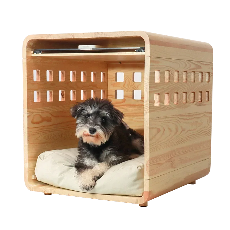 Hot Selling Small Medium Dog Bed Cat House Wooden Cabinet High Quality Customized Dog Crate Furniture Nightstand Bedside Table