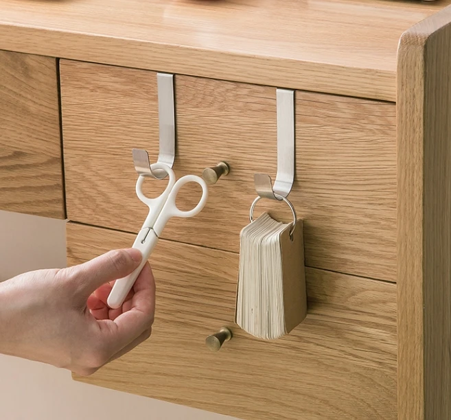 S‑Shaped Metal Hook 2Pcs Cabinet Door Hanging Rack Gadget Holders For Shelves Cabinet Bathroom Home Storage Organizer Supplies