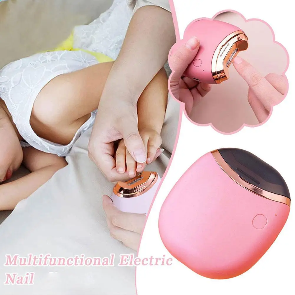 Chiodo elettrico con illuminazione ausiliaria smerigliatrice automatica per unghie per bambini Mini applicatore per Manicure a prova di schizzi per adulti R4J9