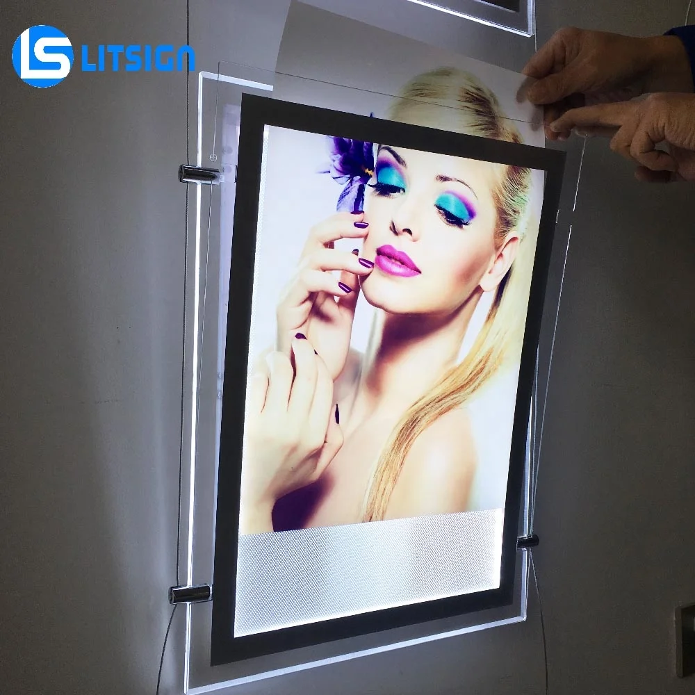 a2 custom acrylic holder light shop board poster frame advertising thin beer price led illuminated sign