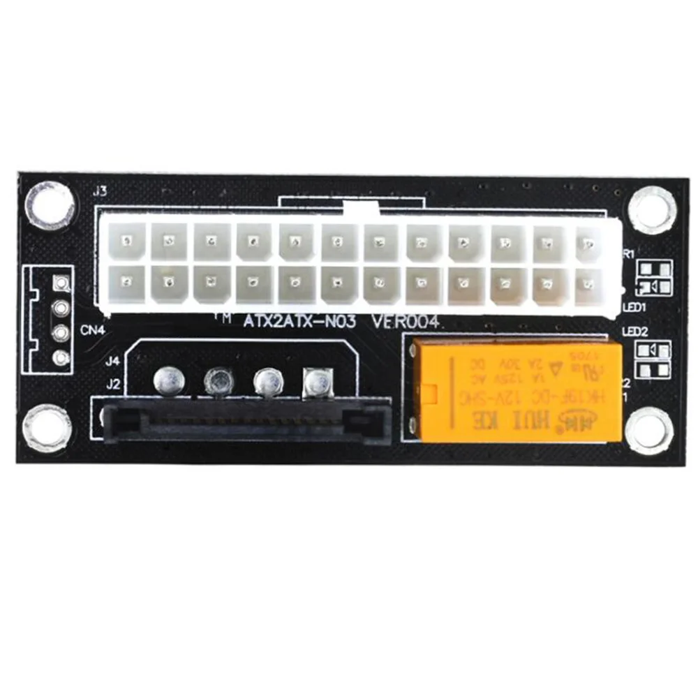 Dual PSU Power Supply Sync Adapter Add2Psu ATX 24Pin to 15Pin SATA Synchronous Connector Riser Cable Miner