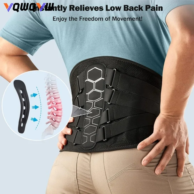 

1pcs Lumbar Support Belt Lower Back Brace for Lifting,Herniated Disc,Sciatica,Pain Relief,Breathable Lumbar Brace for Men Women