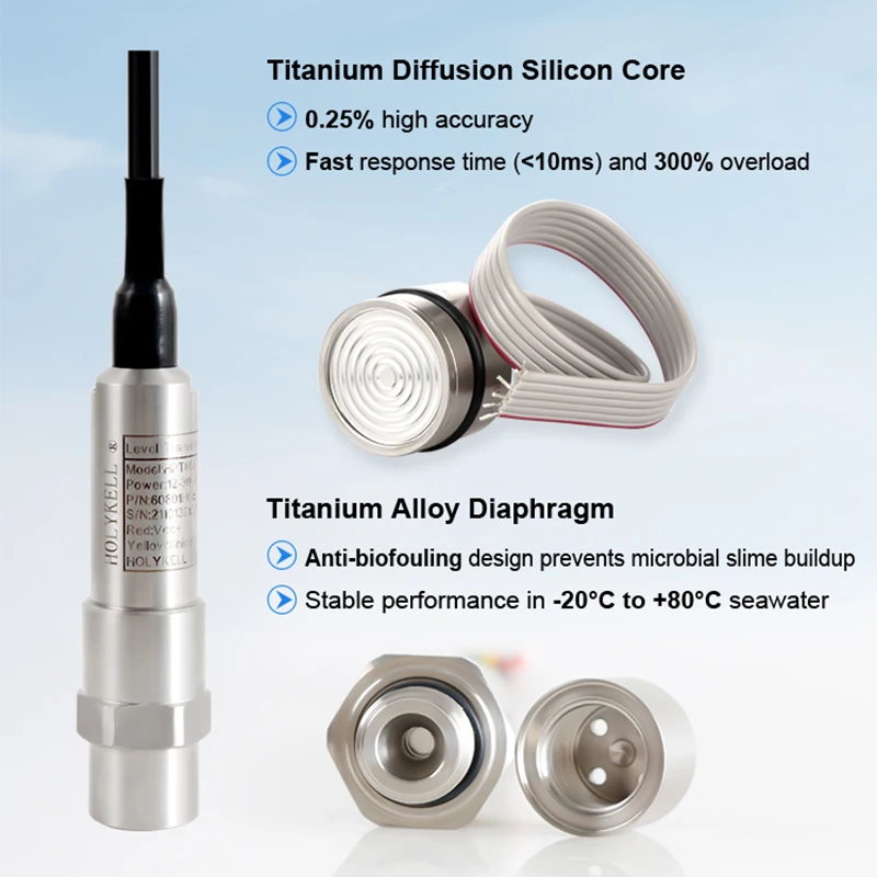 Sensore di livello dell'acqua per applicazioni marine e navi di alta qualità Holykell
