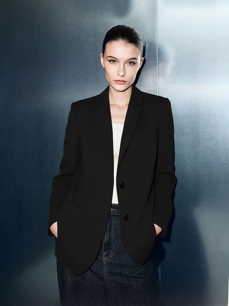 

Women's Wide Shoulder Suit Jacket UV Protection Cool Feeling Turn-down Collar Formal Wear Casual Commute Style Polyester Fiber