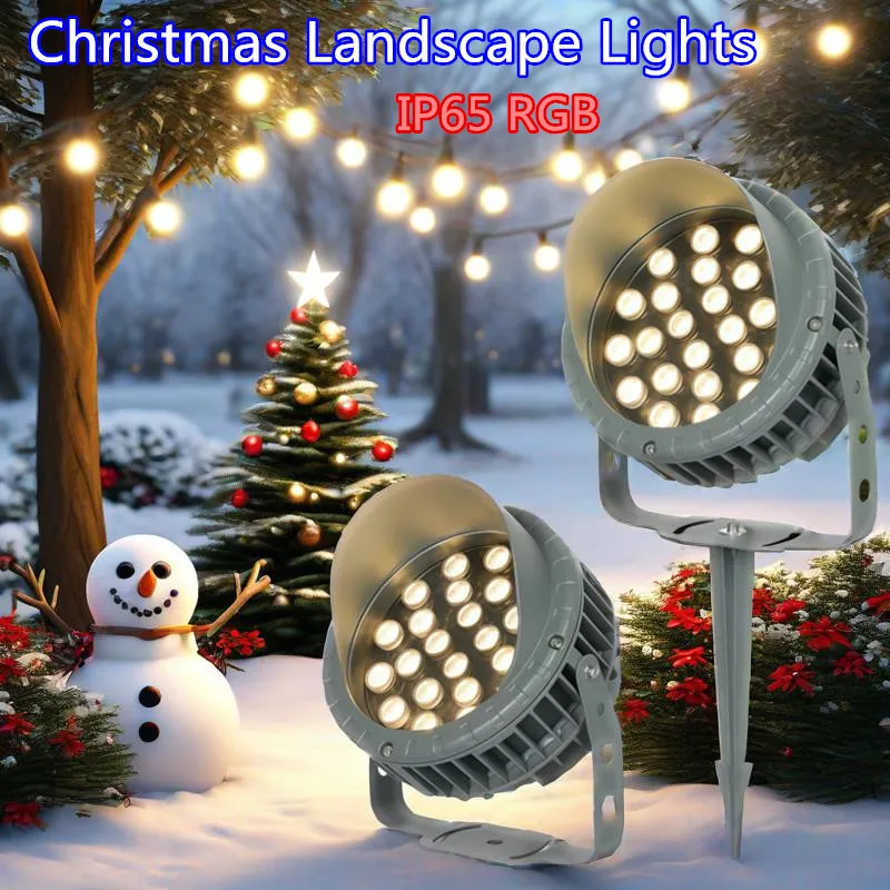 

Outdoor Garden Lights Lawn Lamp Patio Pathway Terrace Waterproof IP65 RGB LED 220v 18w 24w 36w Landscape Spike Bulb Spotlights