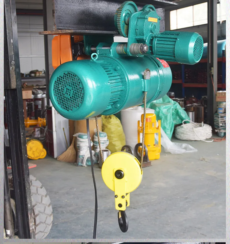 2 Tons, 12 Meters Warehouse Cargo Elevator, Small Hanging Basket, Electric Hoist with Customizable Height CD Type Electric Hoist