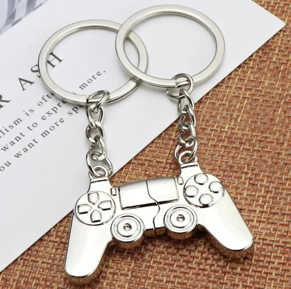 2pcs/lot Game Machine Keychain & Keyring Cute Gamepad Boyfriend  Key Chain Game Keychains Hanging Key Ring