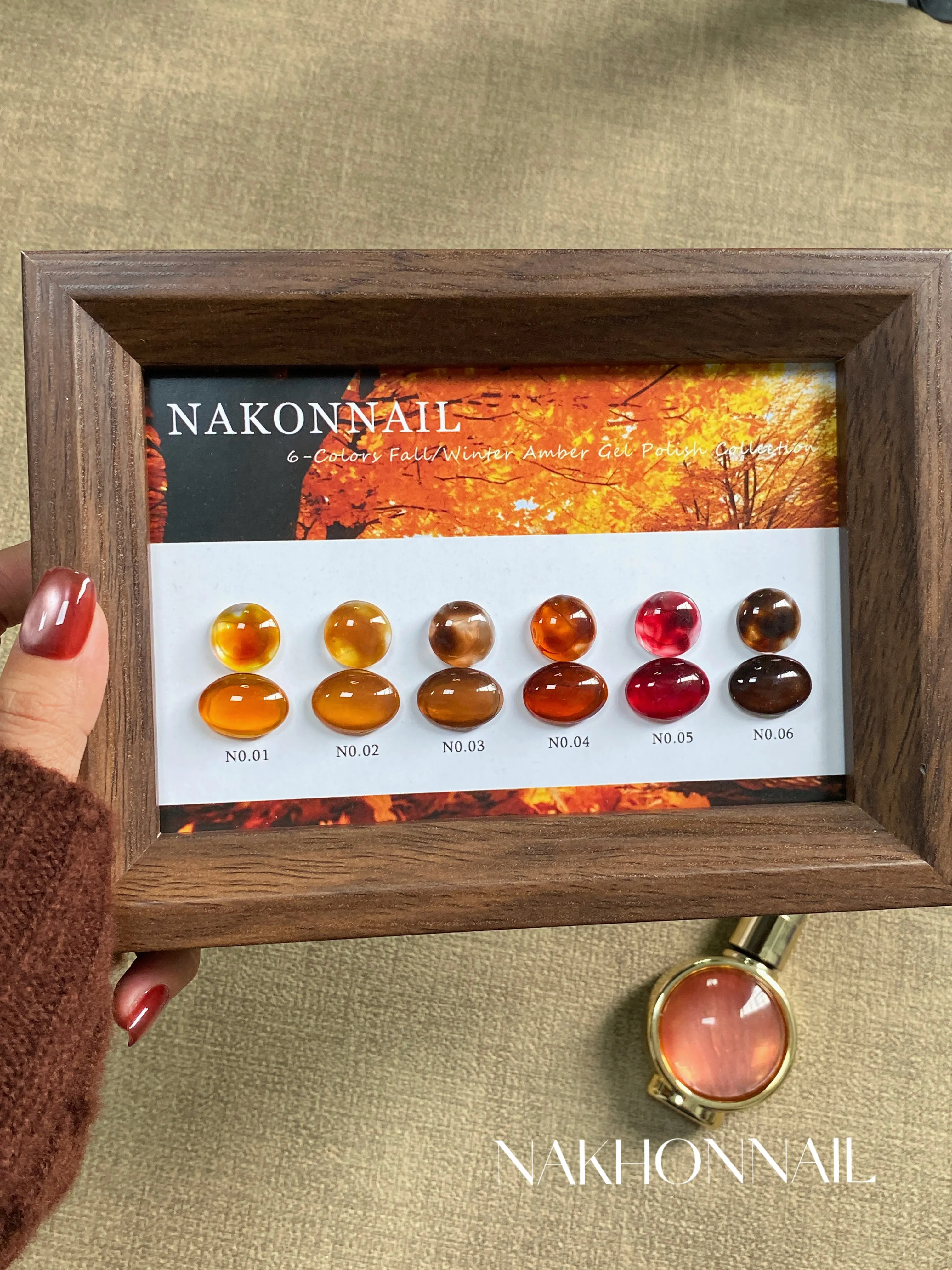 NAKHONNAIL 2025 Autumn Winter New 6 Colors Moonlight Cat Eye Nail Gel Set French Style HEMA-Free TPO-Free UV Gel for Nail Salon
