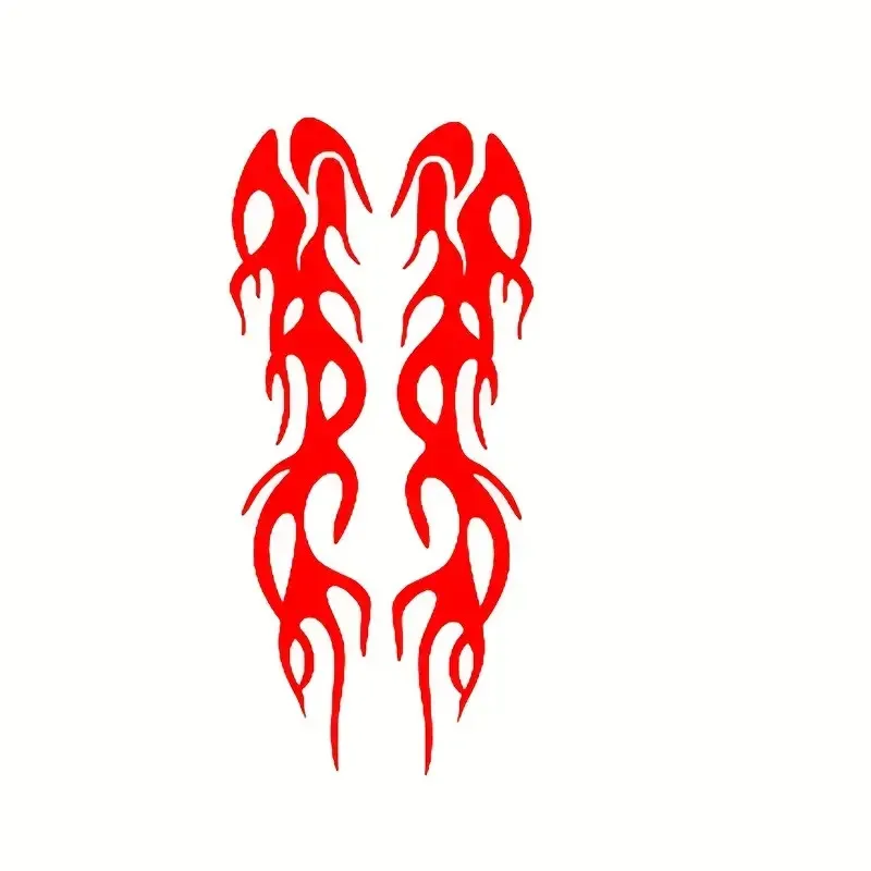 Two/Yes Universal Flame Motorcycle Front Fork Skull Sticker Graphic Sticker，Suitable for motorcycle stickers
