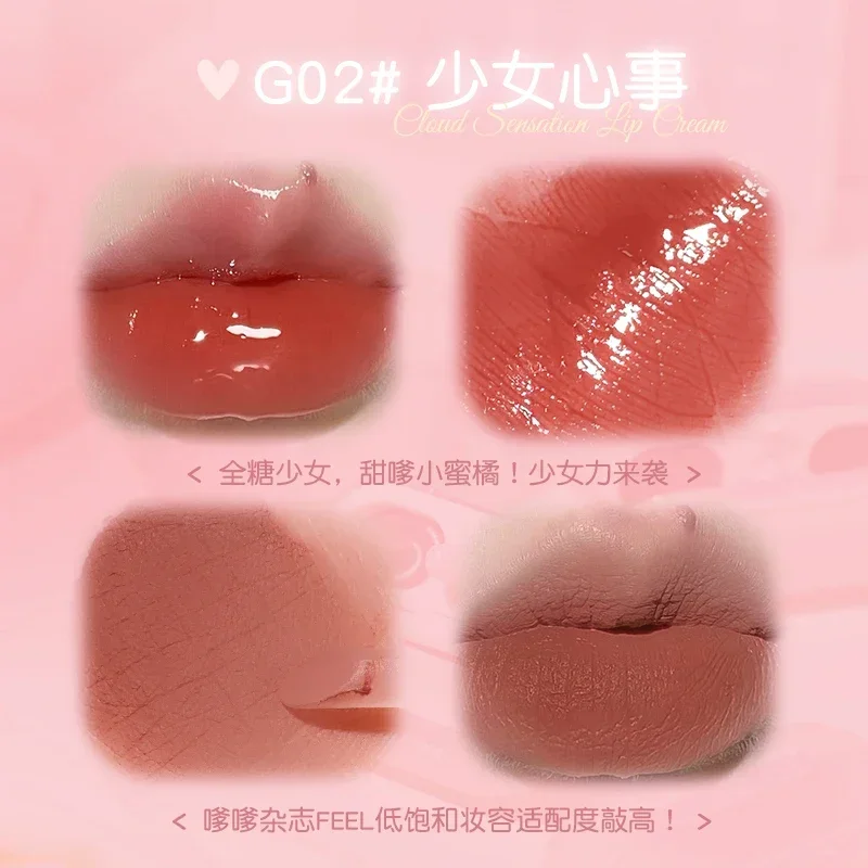 GOGO TALES Doppelter Lipgloss, verspiegelte Farbe, koreanischer Lippenstift, matt, nicht klebend, Lippenschlamm, langanhaltendes veganes Make-up