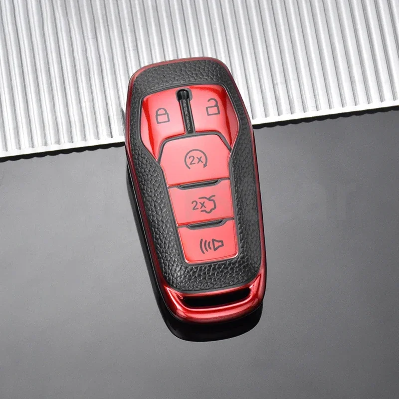 Auto Car Key Shell Fob Holder For Ford Fusion Mondeo Mustang F-150 Explorer Edge 2015 2016 2017 2018 2019 Key Cover Case
