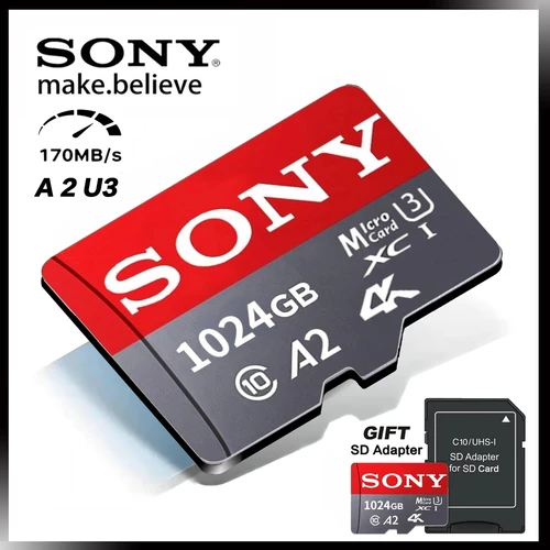Imagen 1 del producto Tarjeta SONY Micro SD TF, tarjeta De memoria De 1TB, Clase De 128GB, 256GB, Cartao De Memoria De alta velocidad, memoria Flash TF Mecard C10 para Xiao Mi