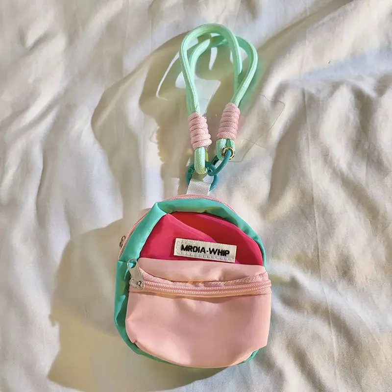 Trendy triangular coin purse, mobile phone pendant, backpack pendant accessory, phone case lanyard accessory