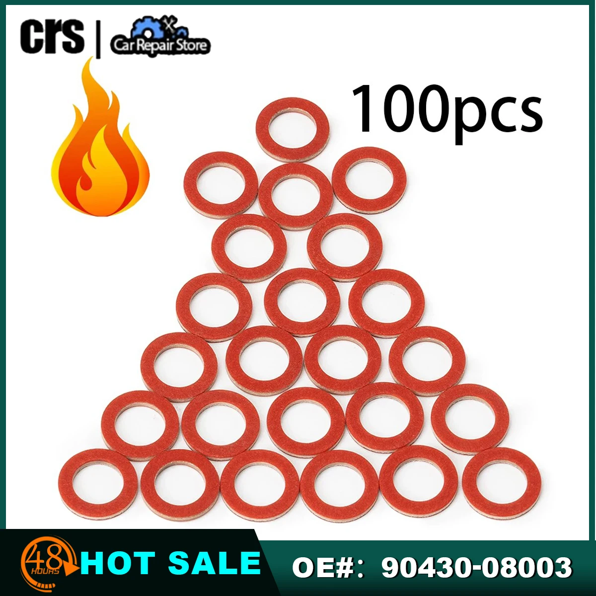 100pcs/lot Red Plastic Gasket Lower Unit Oil Drain Screw Gasket For Yamaha Parsun Outboard Motor 90430-08020-00 90430-08003