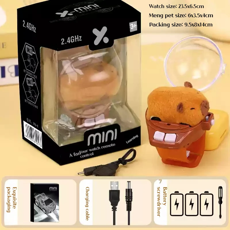 Nouveau Kapibala montre jouet électrique Mini 2.4g télécommande jouet voiture Usb charge mignon peluche mignon animal de compagnie voiture garçon et fille cadeau d'anniversaire