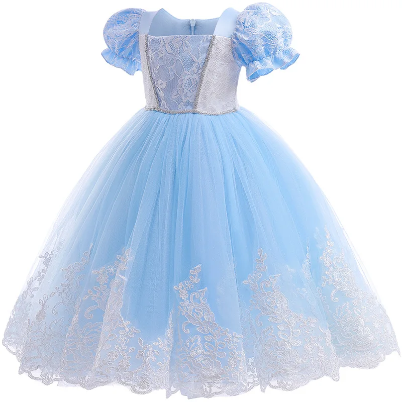 Wedding Dress Party Flower Dress Evening Costume Princess Cosplay Dress For Baby Girls Ball Gown Cinderella Luxury Clothes