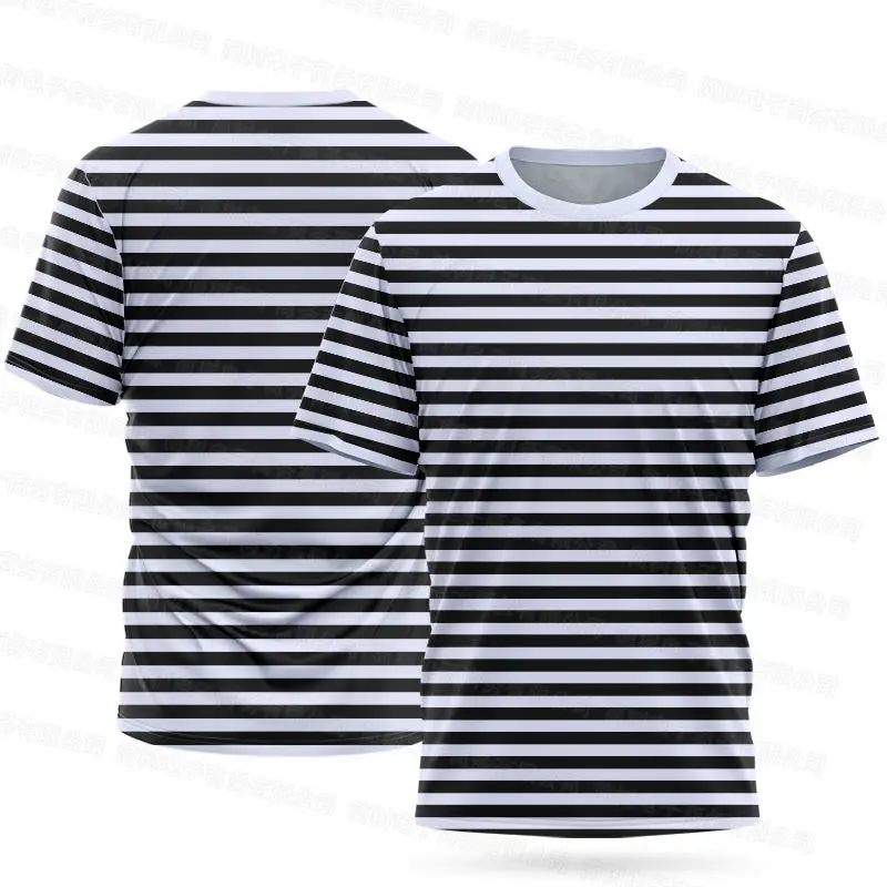 Referee T Shirt Fashion Stripe Football Jersey Oversize Soccer Man Sports Essential Short Sleeve Men's Football Team Shirt 6xl