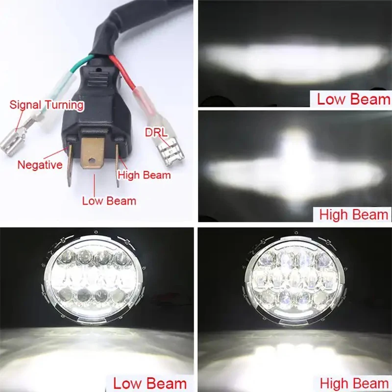 7 inch High Power 13 Led Lights 80W Round Shape High Low Beam for Jeep Wrangler for Honda 2PCS Retrofitting off-road Headlights