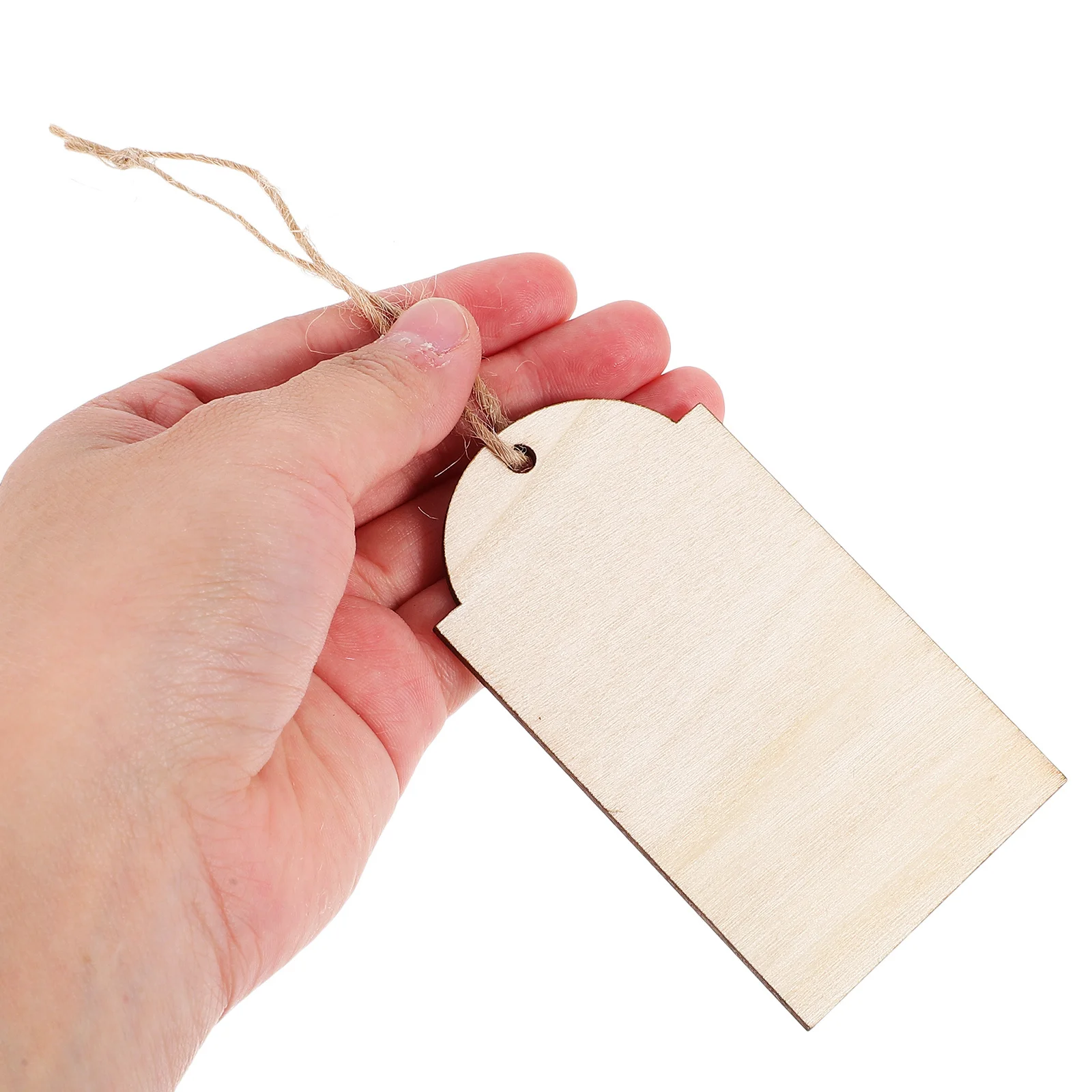 10 قطع من العلامات الخشبية غير المكتملة للحرف اليدوية، زخرفة معلقة غير مطلية، وضع علامات فارغة #2