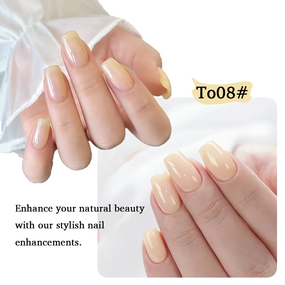 Natural Nude Plant-Based Gel Nail Polish - /LED Cured, Long-Lasting & Strong Adhesion, Halloween & Christmas