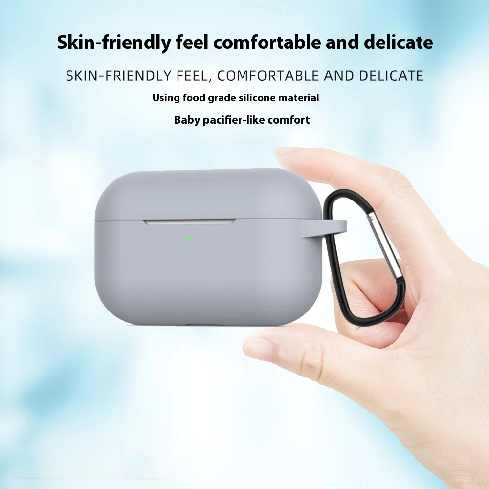 For AirPods Third Generation Protective Case Apple Wireless Bluetooth Earphone Case Solid Color Silicone Earphone Protective