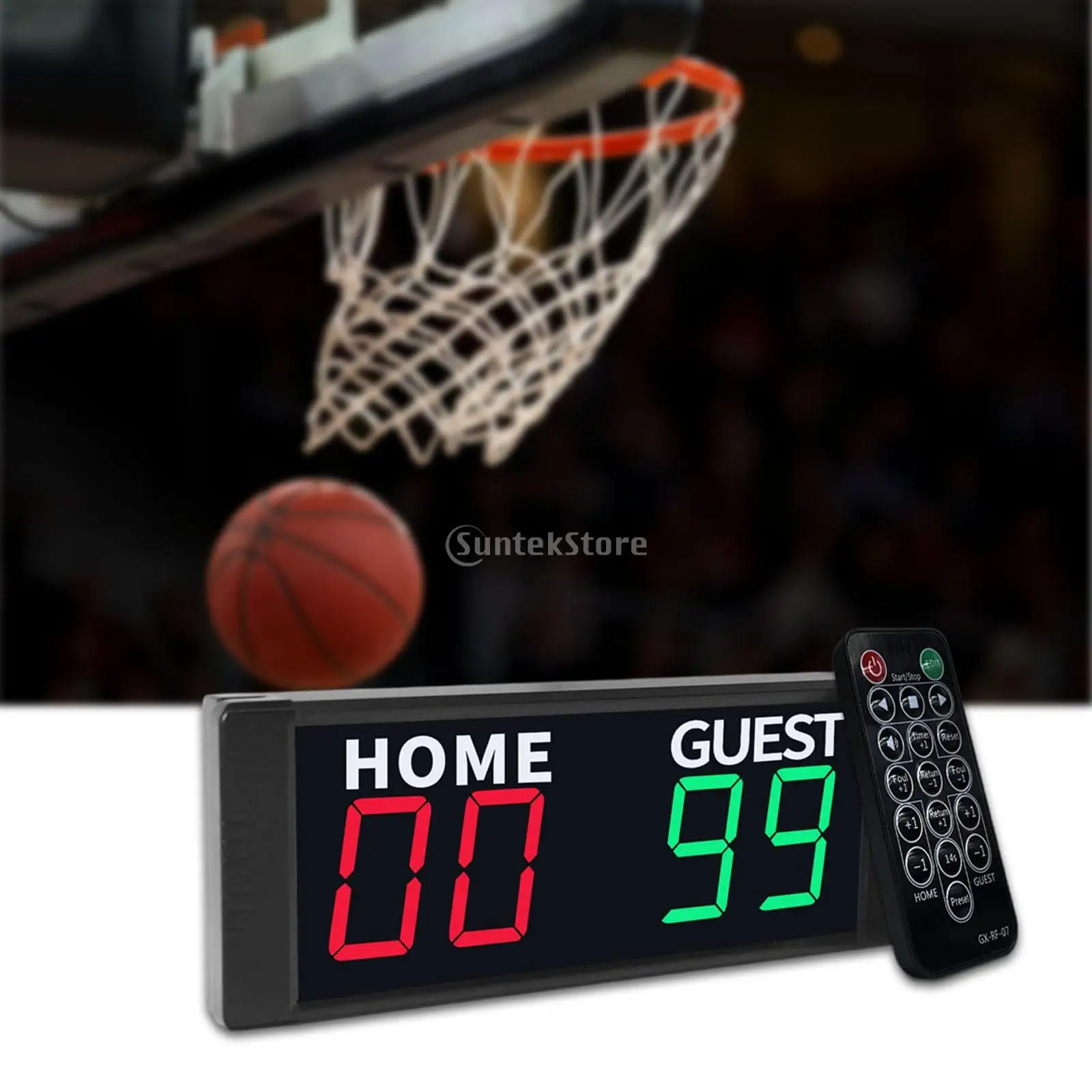 LED Magnetic Electronic Scoreboard Wall Mount with Remote for Tennis Score Keeper Shuffleboard Indoor Games Pong Competitive