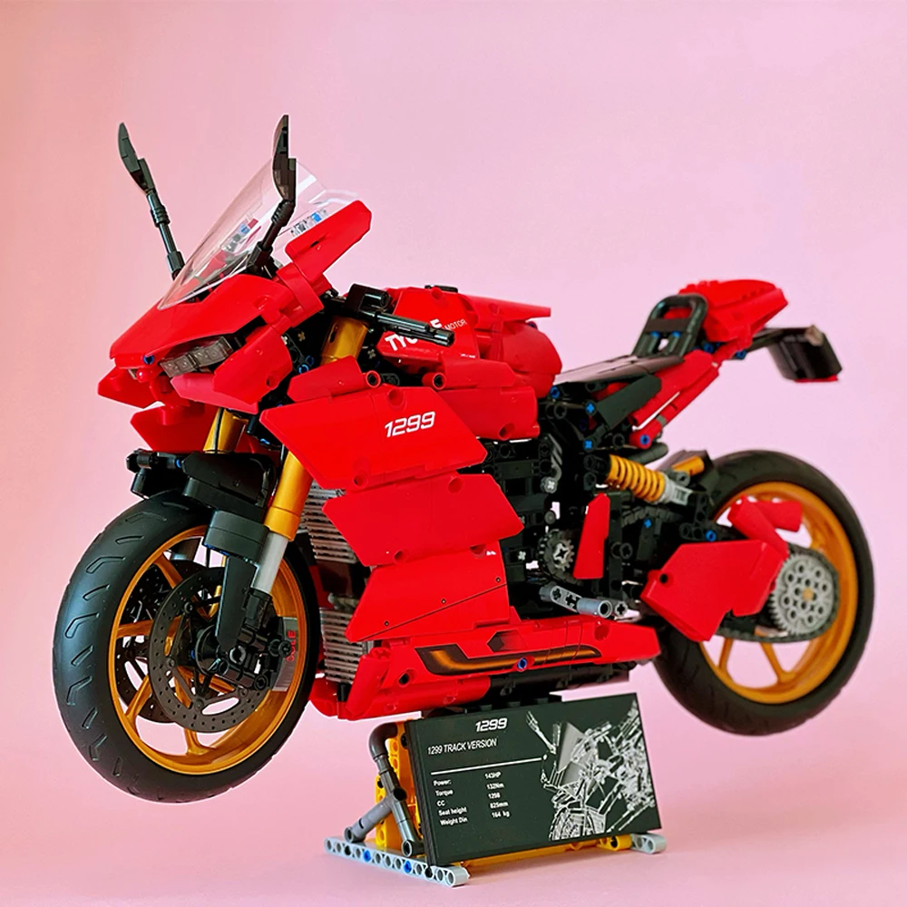 

1:5 Size 1299 Motorcycle Building Blocks City Model Technical Bricks Motorbike High-tech Locomotive Assembly Toys For Kids Gifts