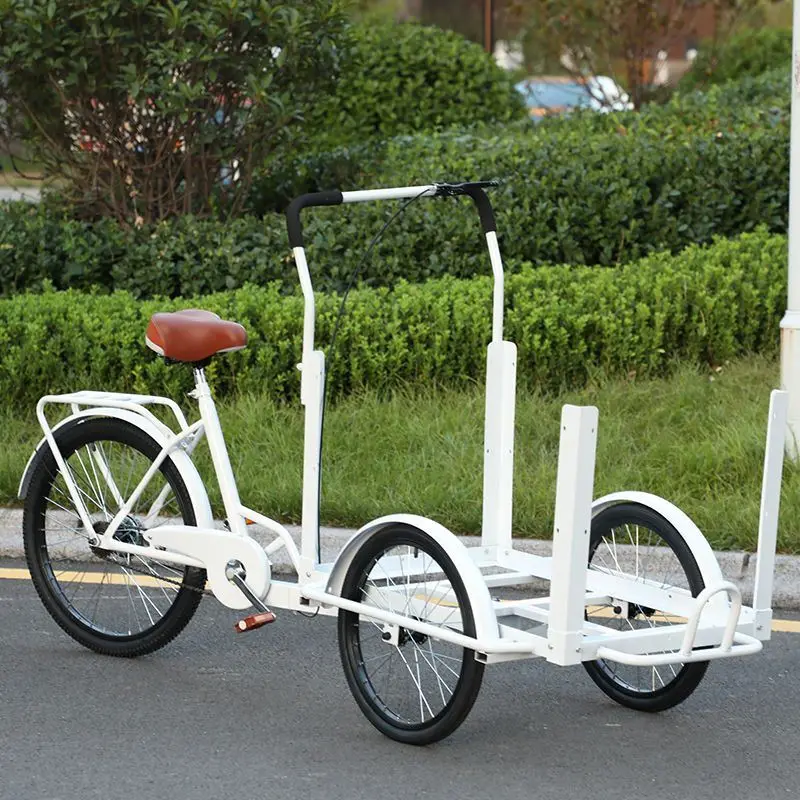 Reverse donkey tricycle bike pedal bicycle Internet celebrity stall car stall mobile snack cart transformation mobile sales