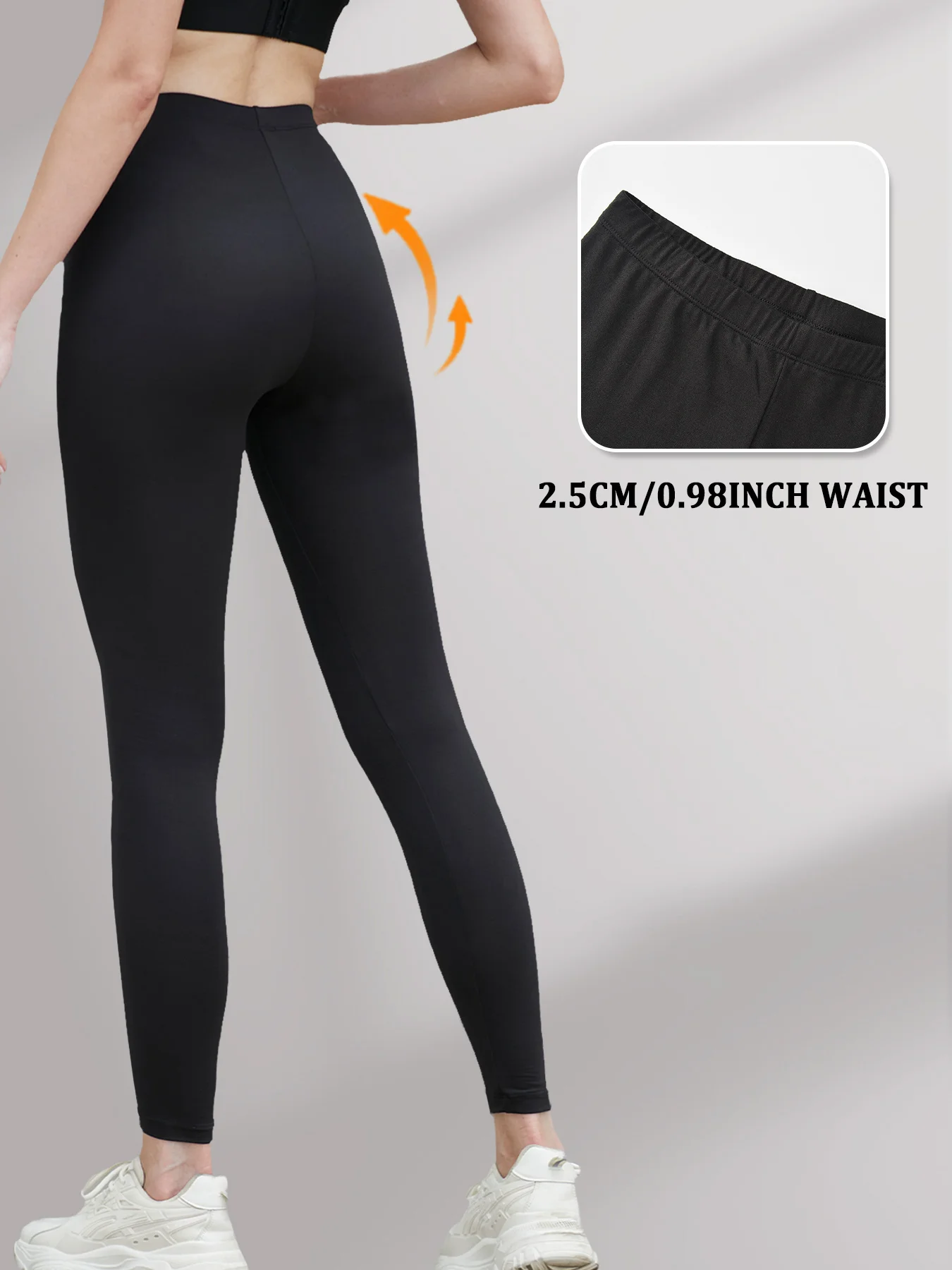 Lot de 3 leggings super doux taille basse pour femme – Collants haute élasticité pour yoga, course à pied, entraînement, tenue décontracté