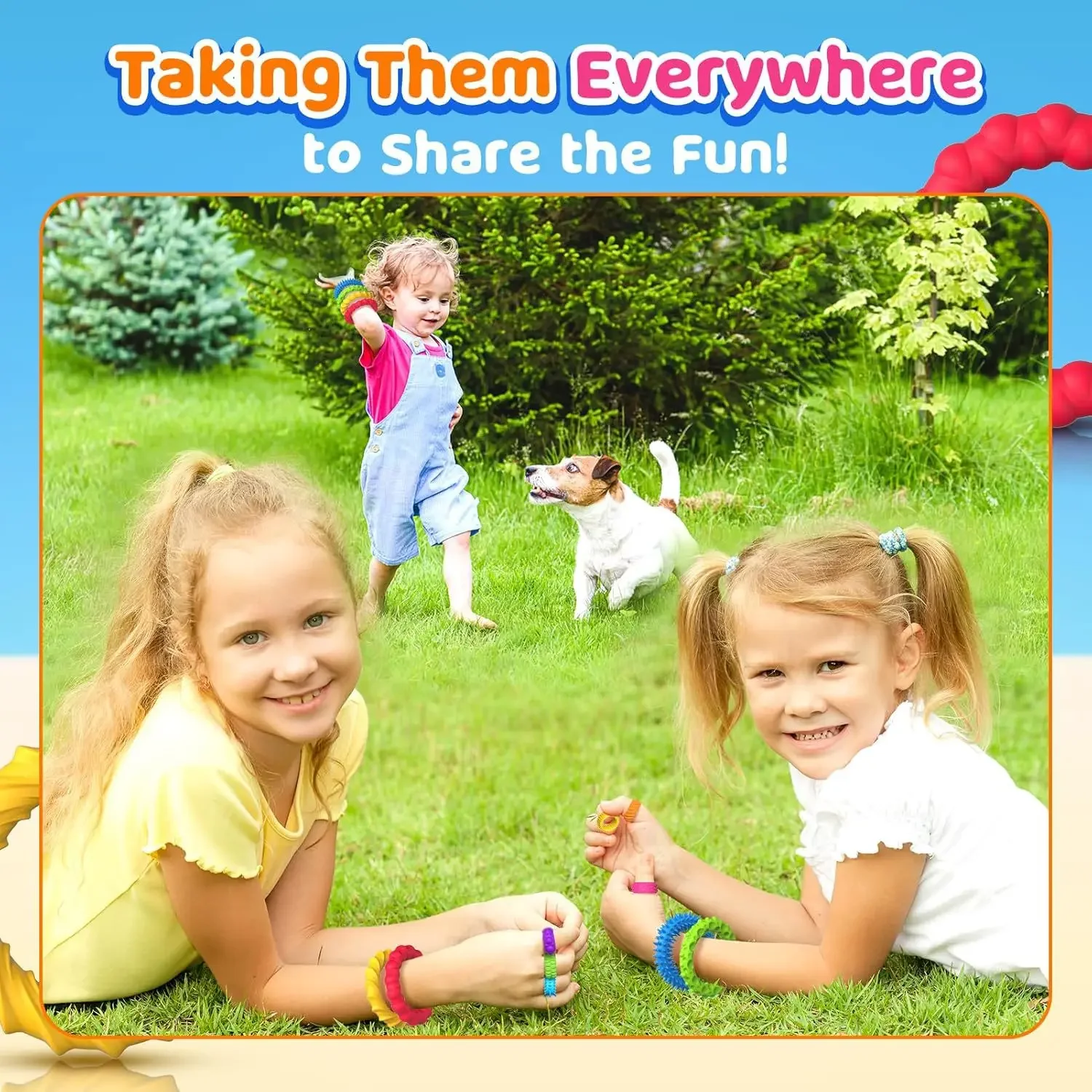 4 pièces adultes Pack autisme Bracelet sensoriel sensoriel Fidget jouets pour enfants pour des besoins spéciaux Bracelets extensibles autistes nouveau