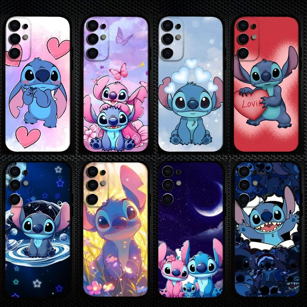 

Cartoon Cute s-Stitchis Phone Case For Samsung S25/S24/S23/S22/S21/S20/Plus,Fe,Lite/Others Black Cover