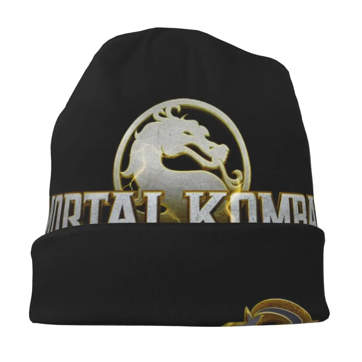 مورتال كومبات شعار دافئ محبوك قبعة الأزياء بونيه قبعة الخريف الشتاء في الهواء الطلق بيني القبعات للرجال النساء الكبار
