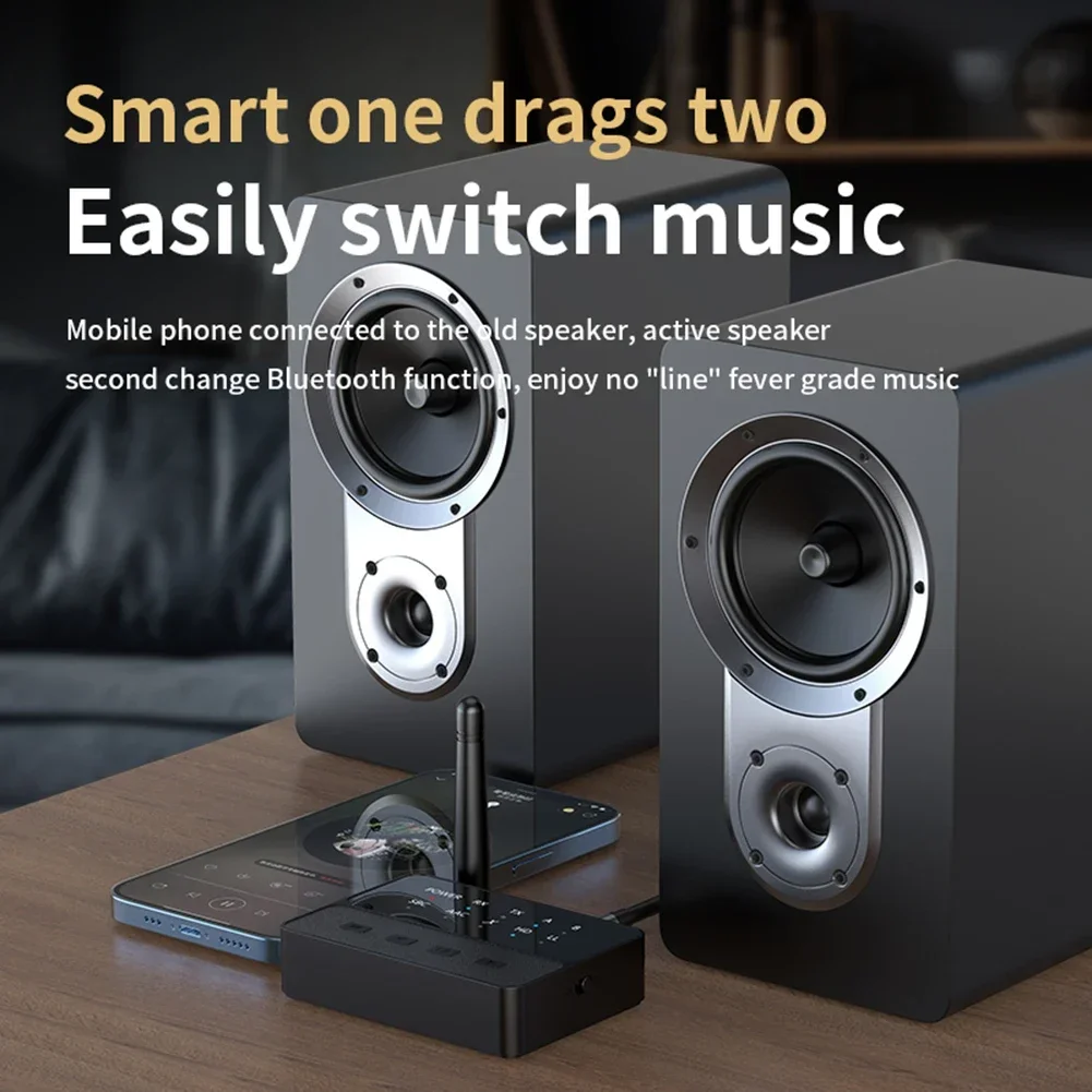 ใหม่ 2 In 1 บลูทูธ 5.3 aptX/HD/LL อะแดปเตอร์เสียง RCA AUX 3.5 มม.เครื่องรับสัญญาณสเตอริโอไร้สายเครื่องส่งสัญญาณ Latency ต่ํา Lossless Sound