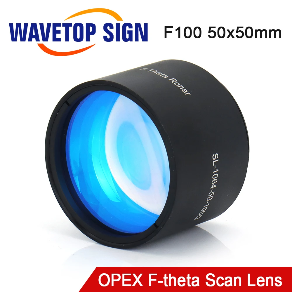 OPEX lensa Pindai f-theta Laser serat optik, suku cadang mesin penanda Laser serat optik F100 50x50mm M55 Quartz/biasa